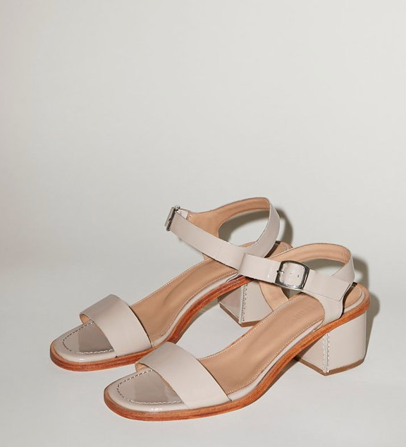 No.6 Palermo Sandal in Oyster Patent